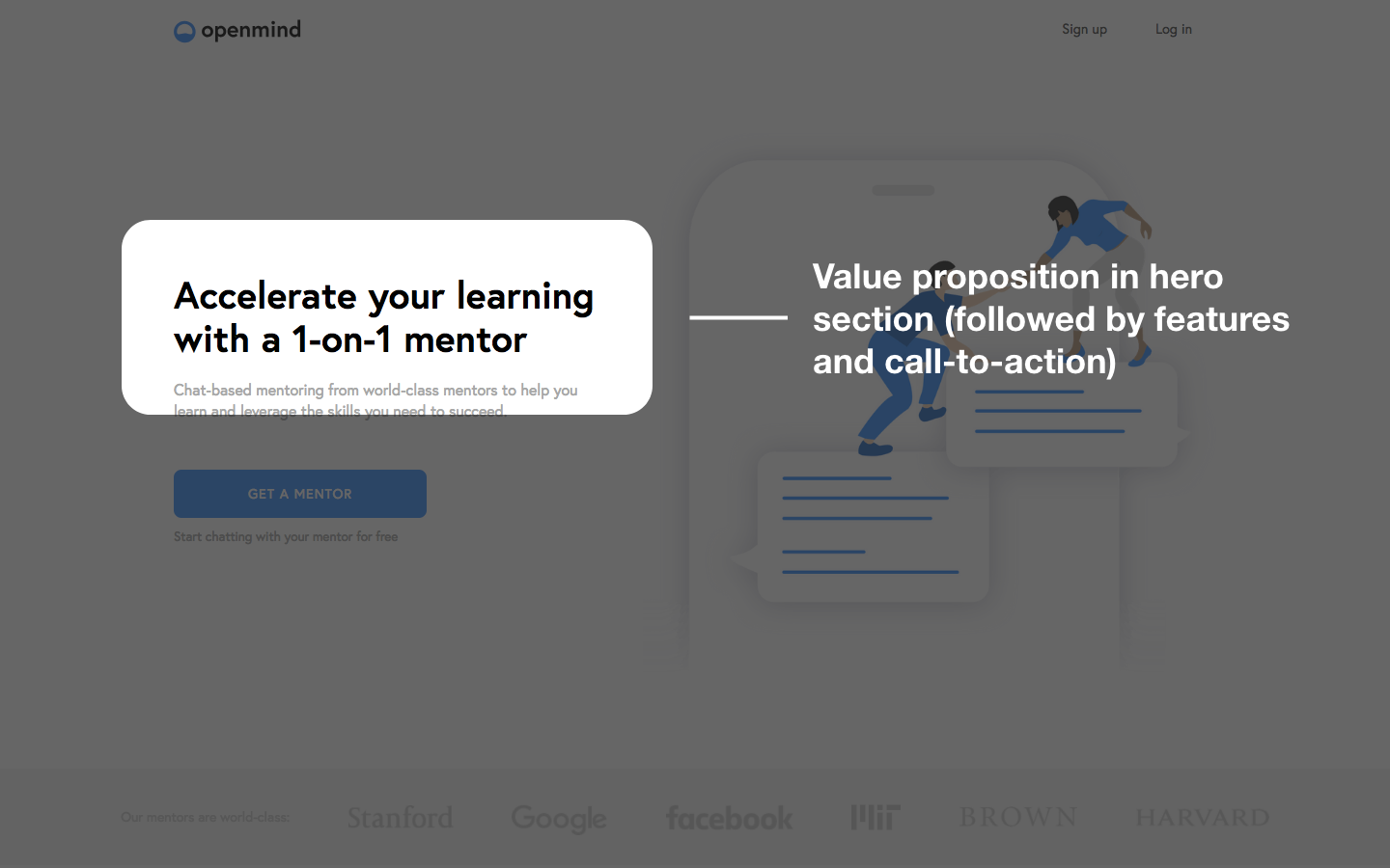 Splash section of Drip's homepage